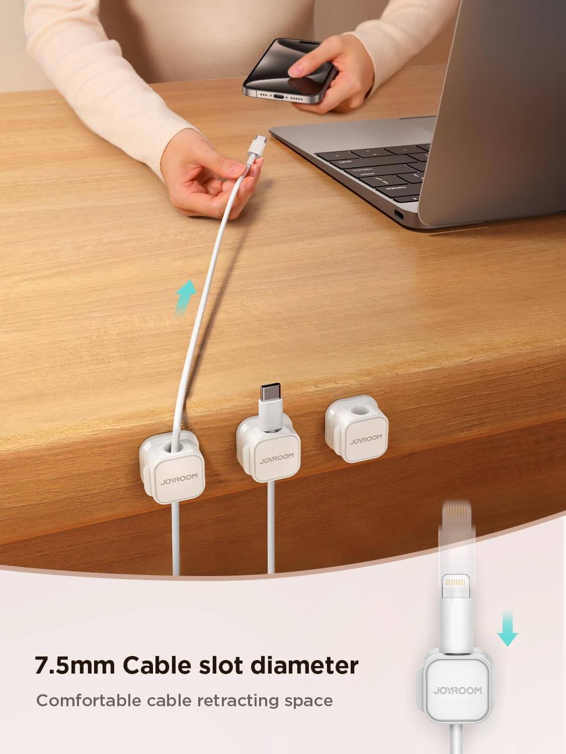 Magnetic Cable Organizer (Pack of 6 Pieces)