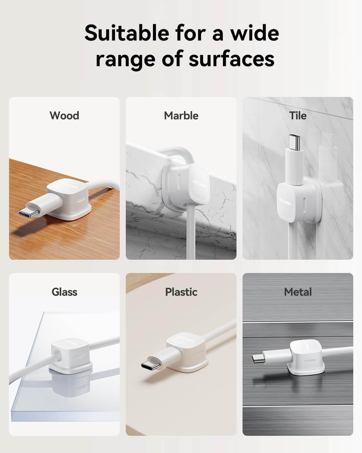 Magnetic Cable Organizer (Pack of 6 Pieces)