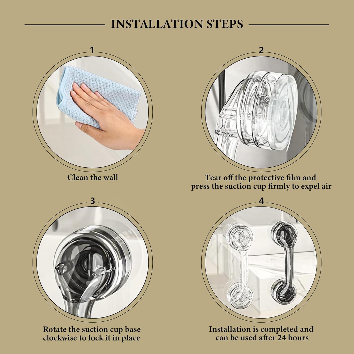 Crystal Suction Door Handle
