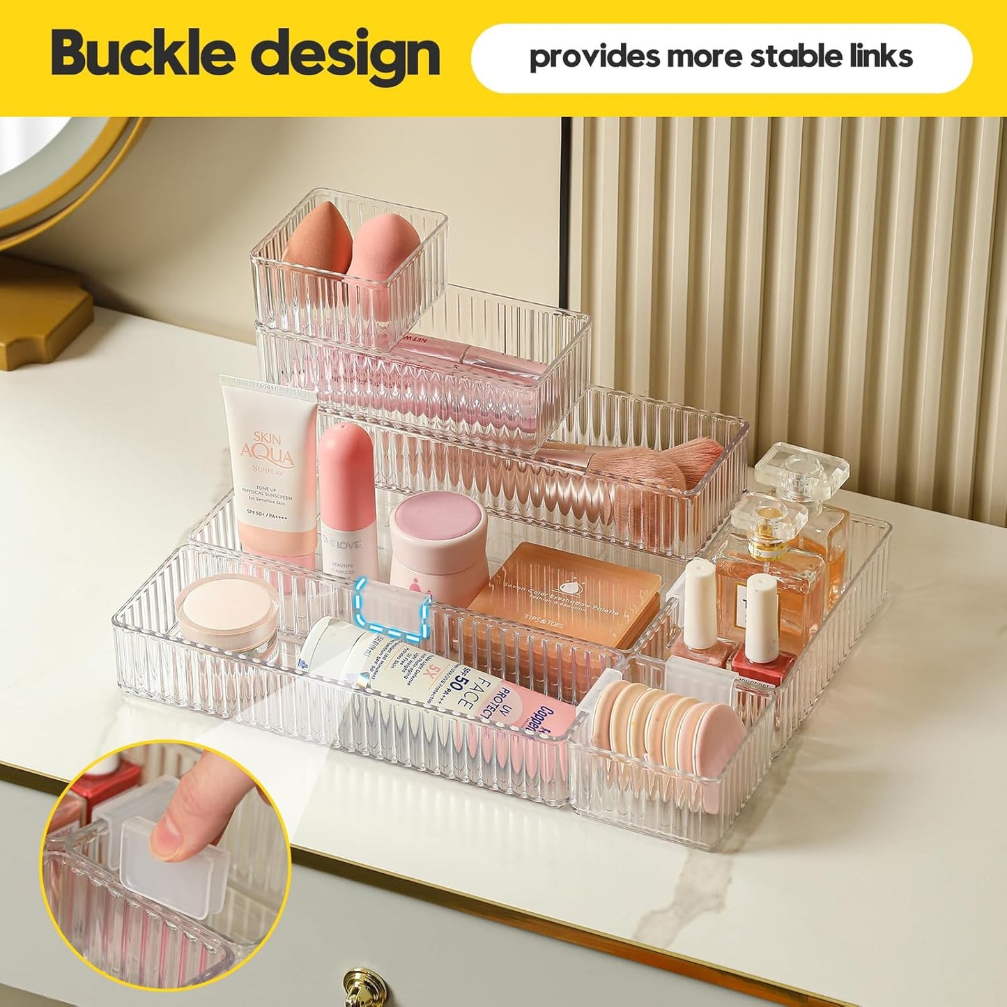 7 Pcs Makeup Organizer Set