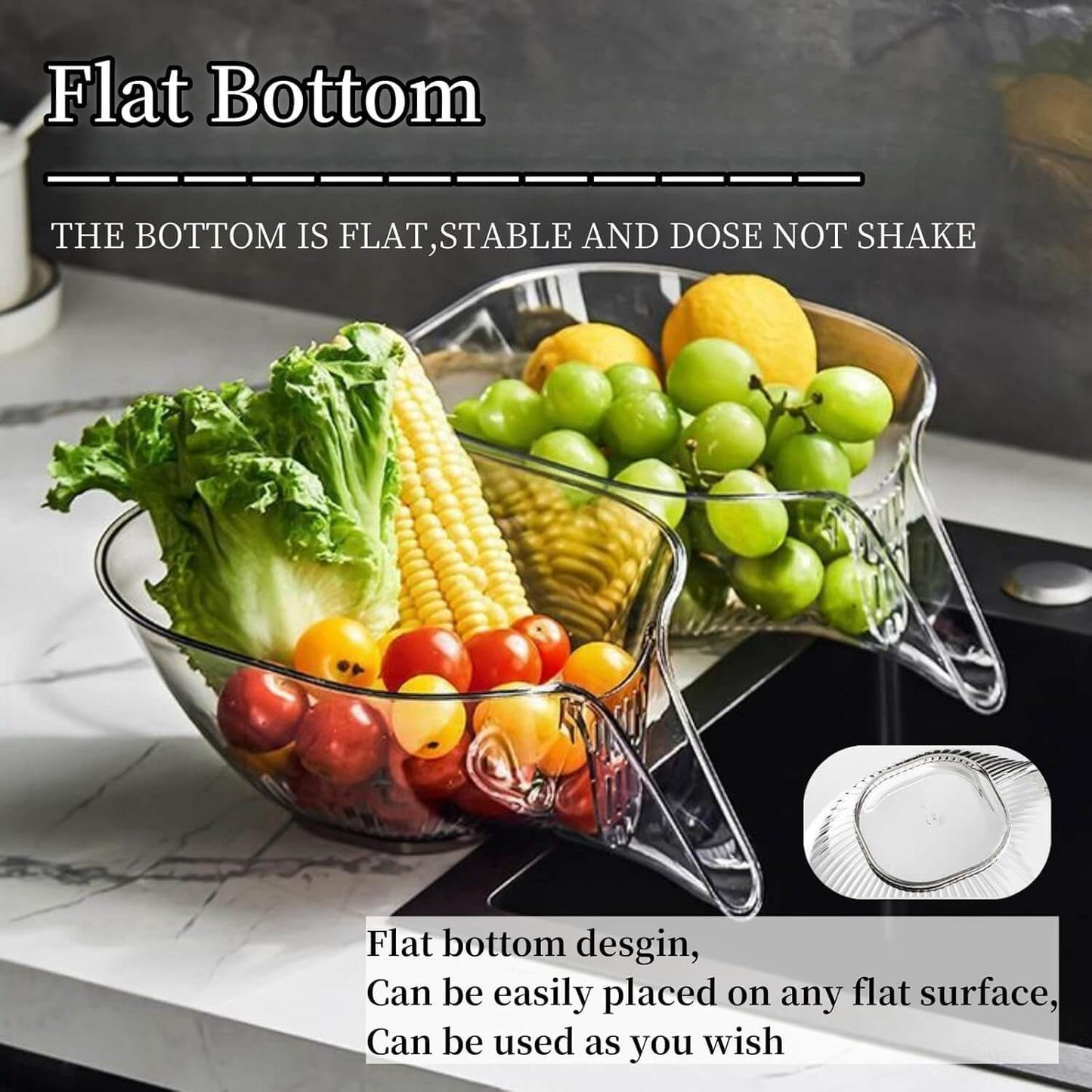 2 Pcs Multi-Functional Drain Basket (Pack Of 2)