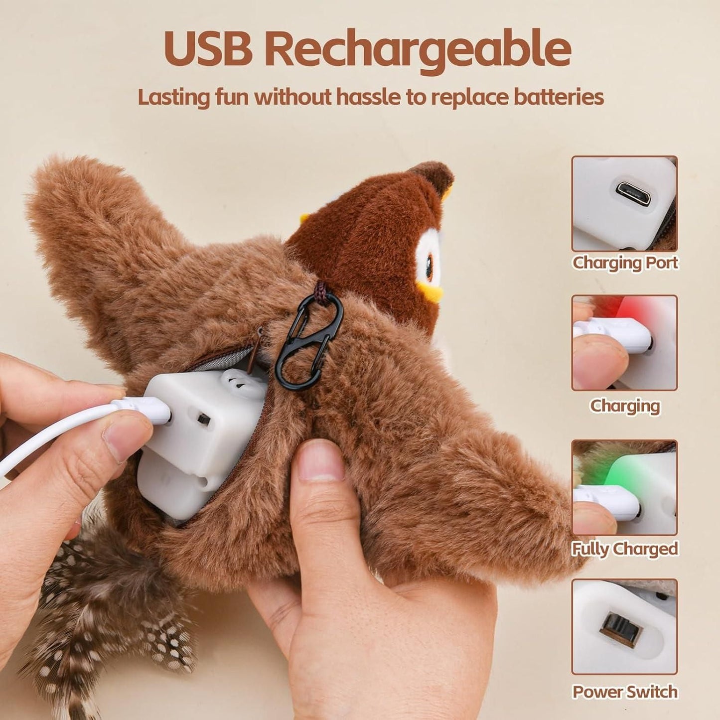 Interactive Flapping Pet Toy