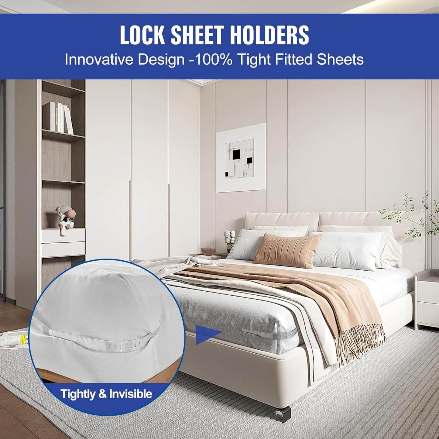Bedsheet Holder Clip (Pack Of 04)
