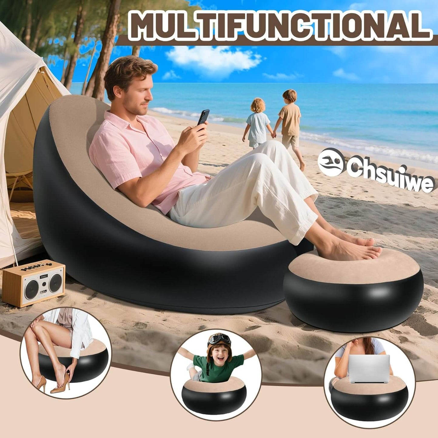 2 in 1 Inflatable Sofa