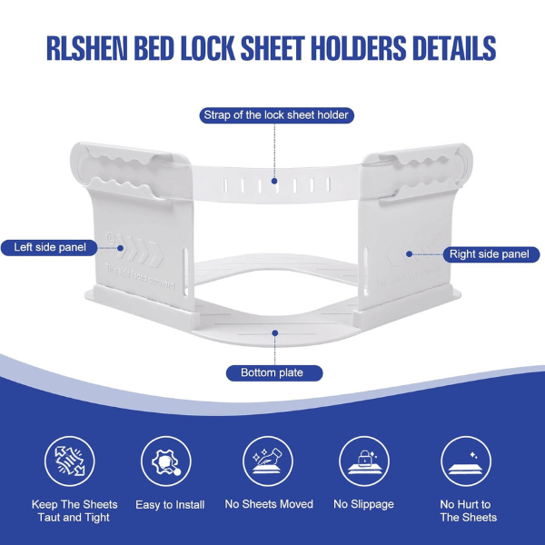 Bedsheet Holder Clip (Pack Of 04)