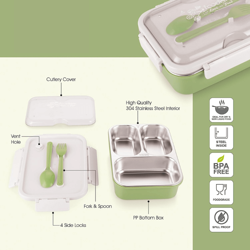100% Leakproof Lunch Boxš± (Stainless Steel)