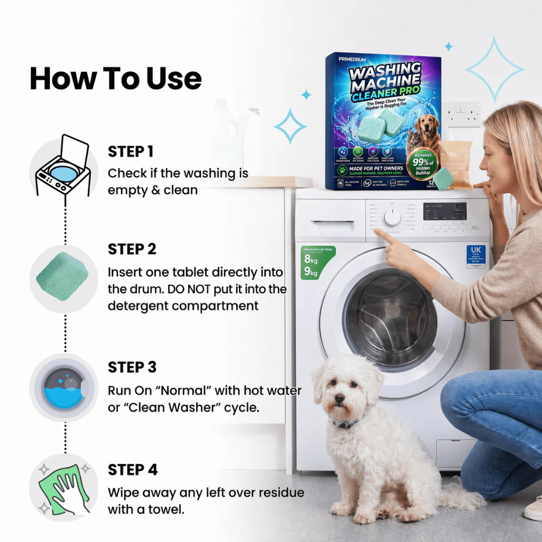 FIRSTPANDA- WASHING MACHINE CLEANER PRO (12 Tablets)