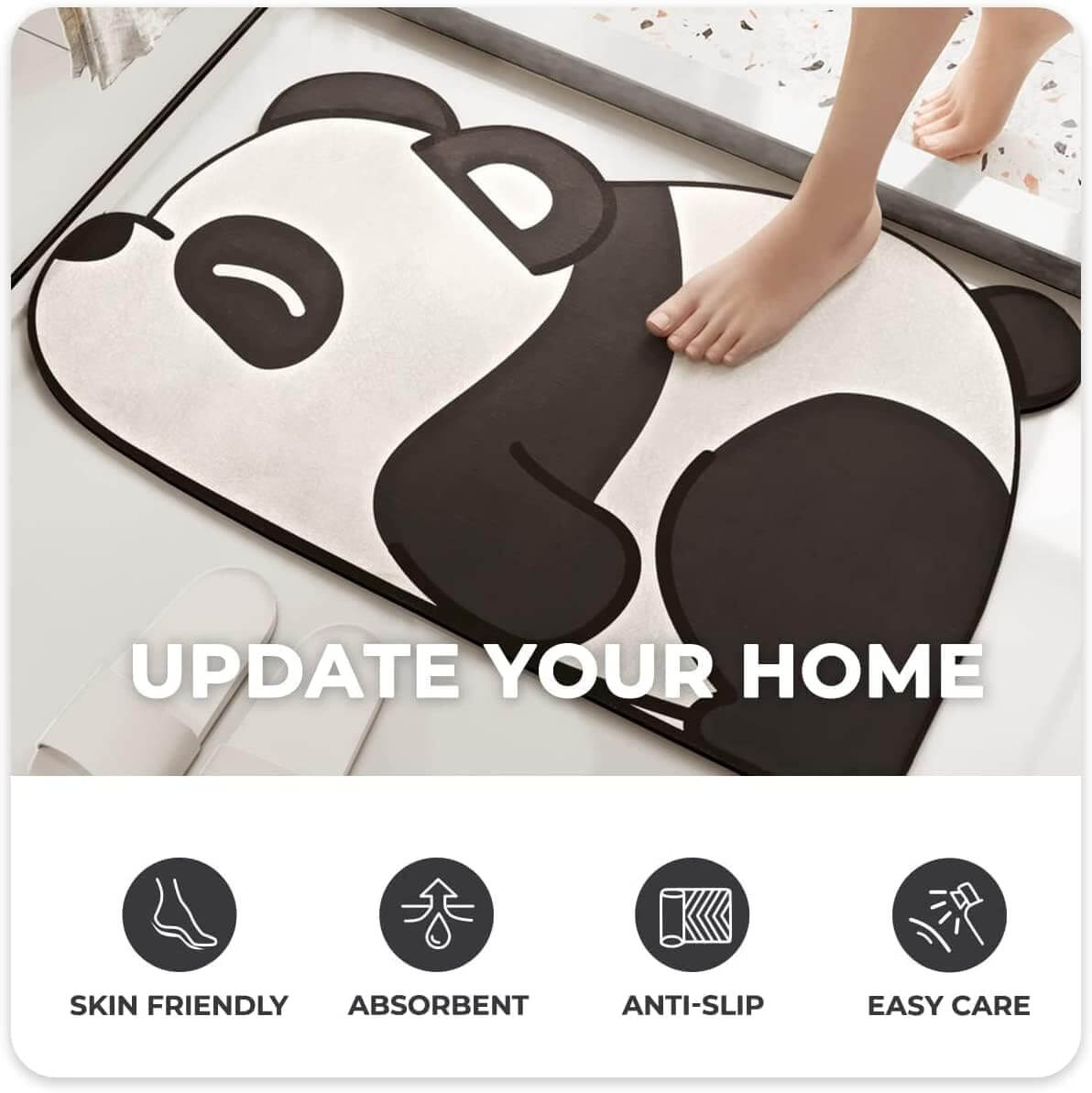 Anti Skid Panda Bath Mat (Set of 2)