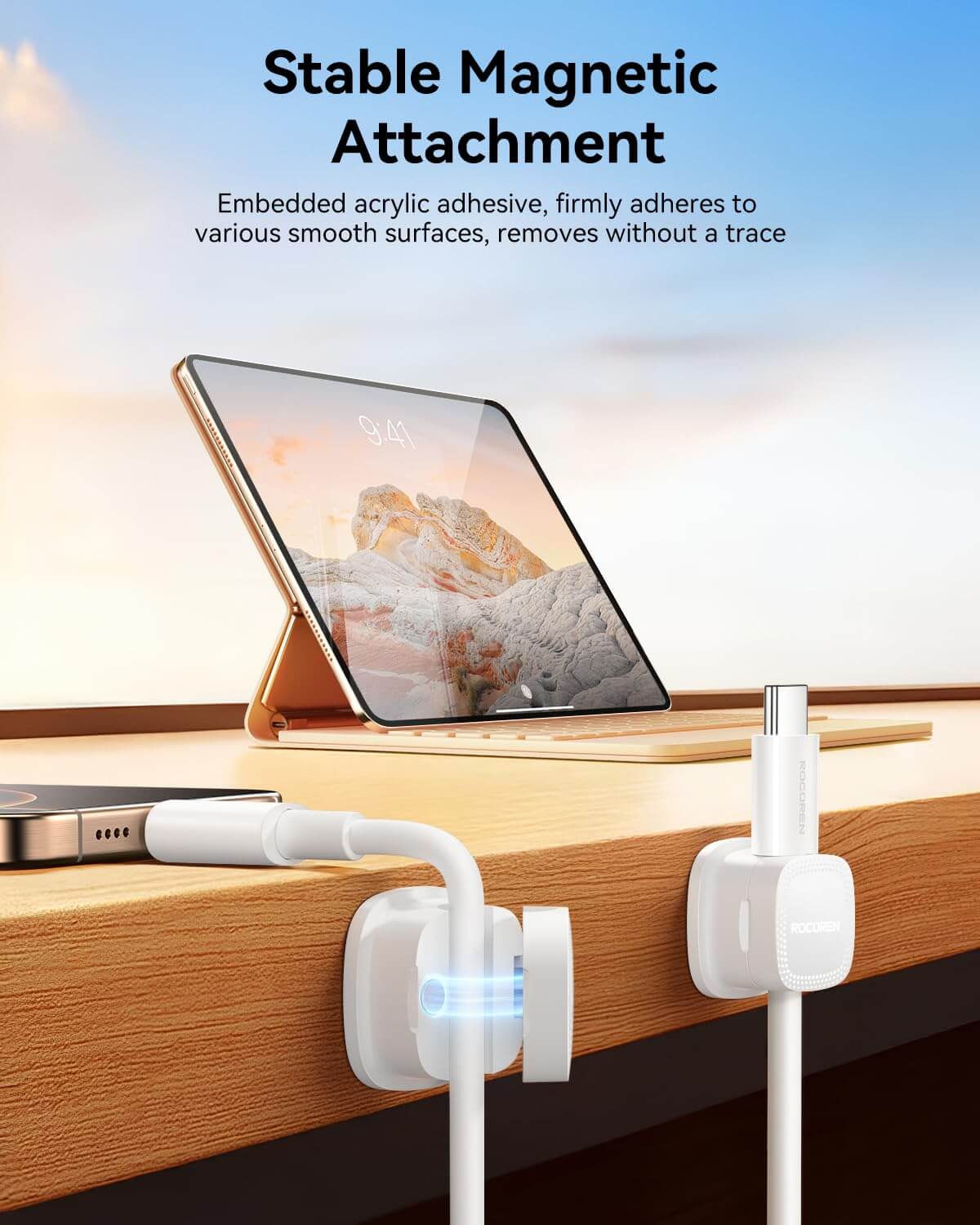 Magnetic Cable Organizer (Pack of 6 Pieces)