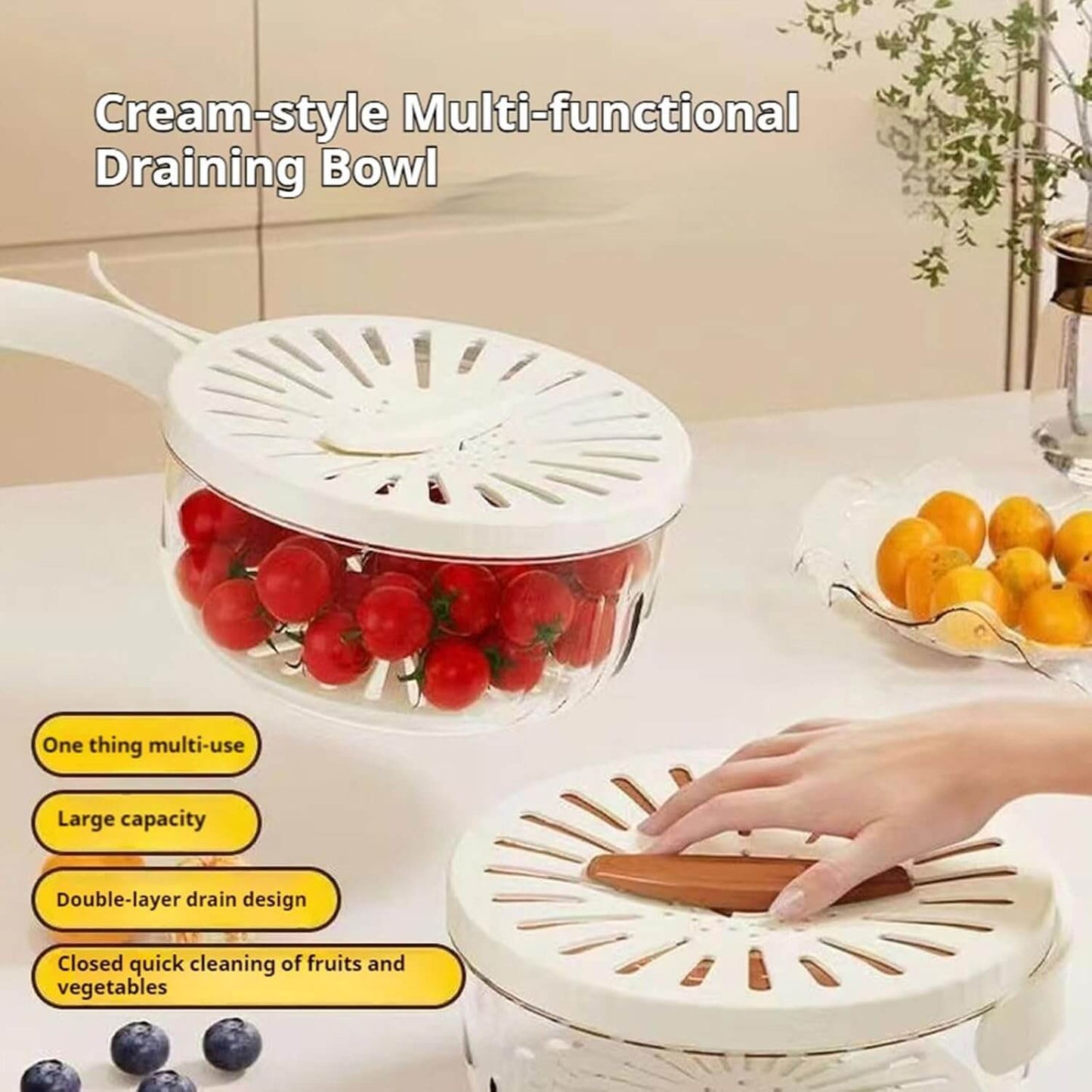 Multifunctional Fruit and Vegetable Washing Bowl