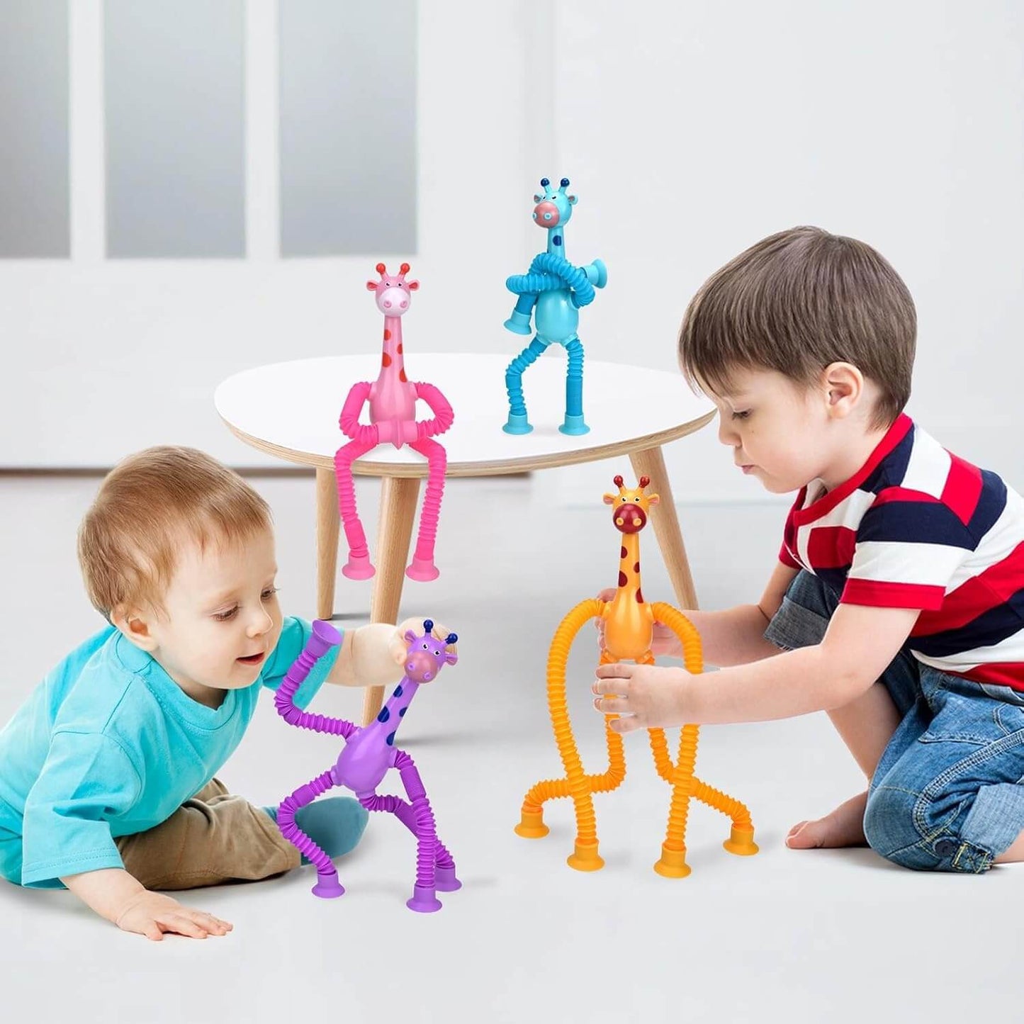 LED Giraffe Telescopic Suction Cup Toy