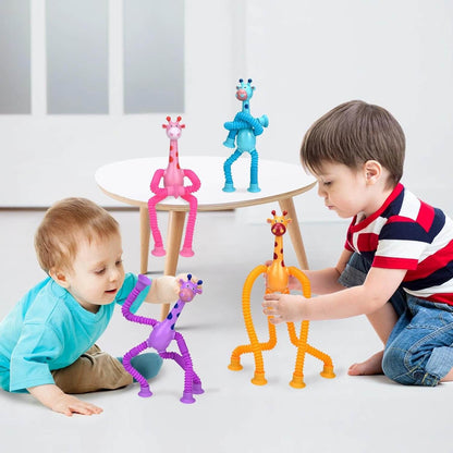 LED Giraffe Telescopic Suction Cup Toy