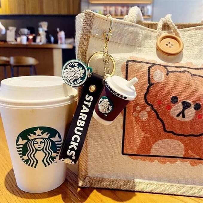 Cute Starbucks Keychain