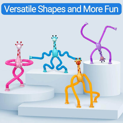 LED Giraffe Telescopic Suction Cup Toy