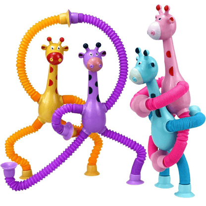 LED Giraffe Telescopic Suction Cup Toy