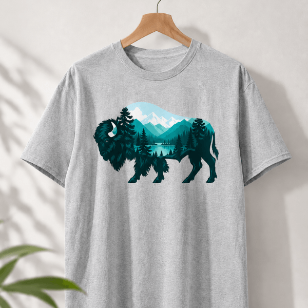 Mountains Scene Unisex Oversized T-Shirt