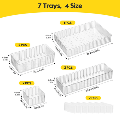 7 Pcs Makeup Organizer Set