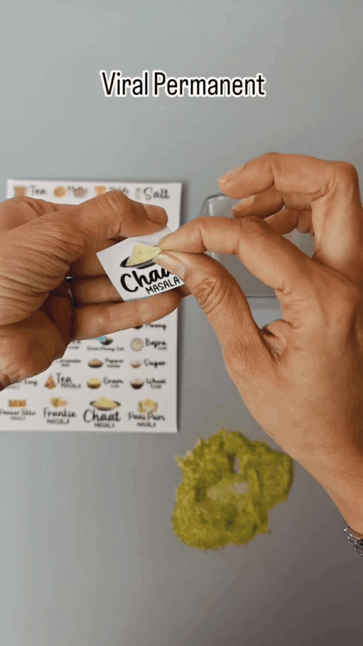 3D Indian Spices Stickers (Pack of 60 Stickers)